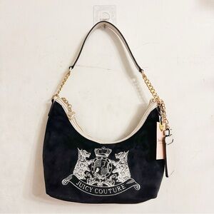Juicy Couture Black Classic Scottie Dogs Hobo Bag NWT